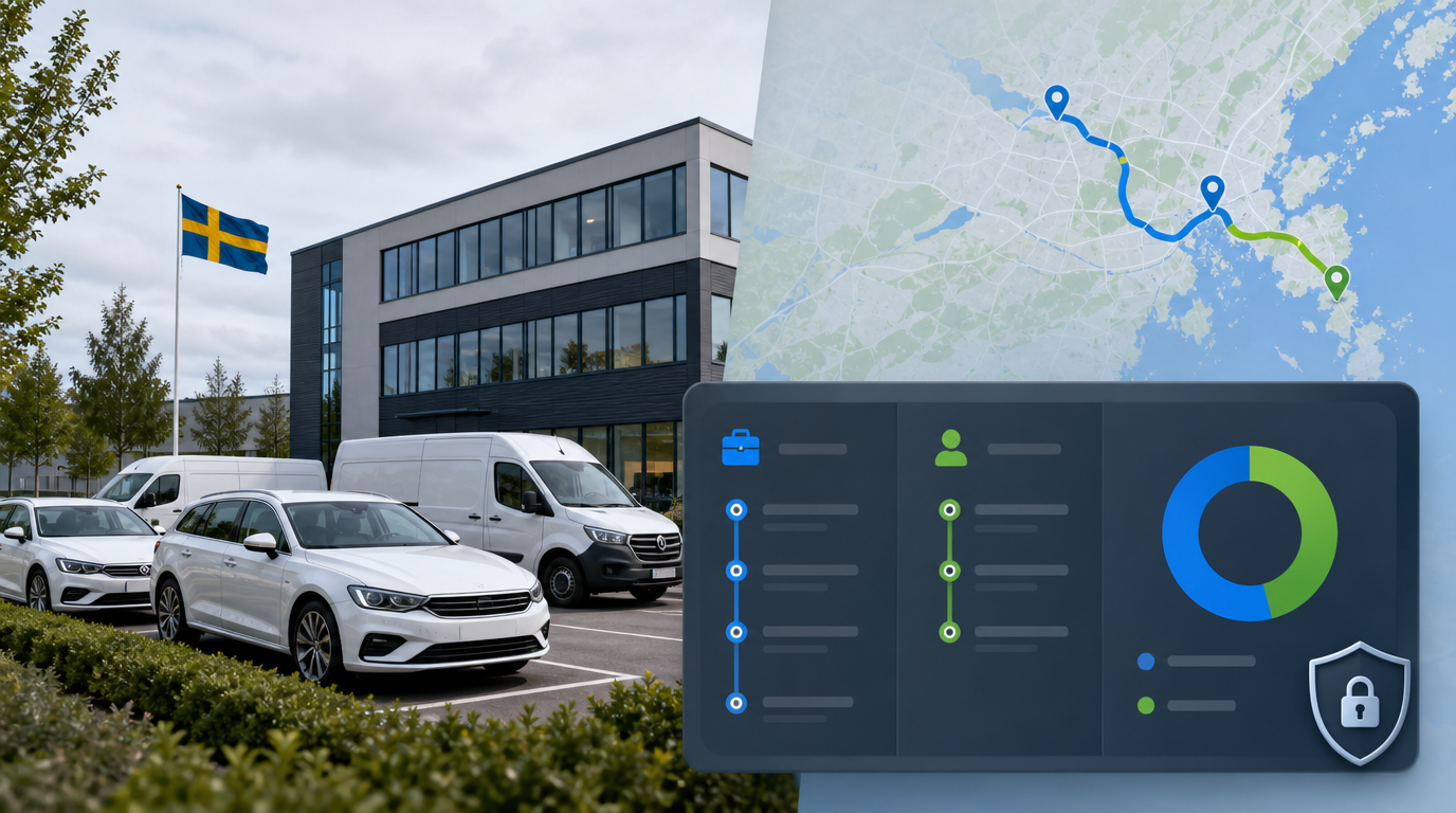 Företagsfordon med elektronisk körjournal och GPS-spårning enligt GDPR