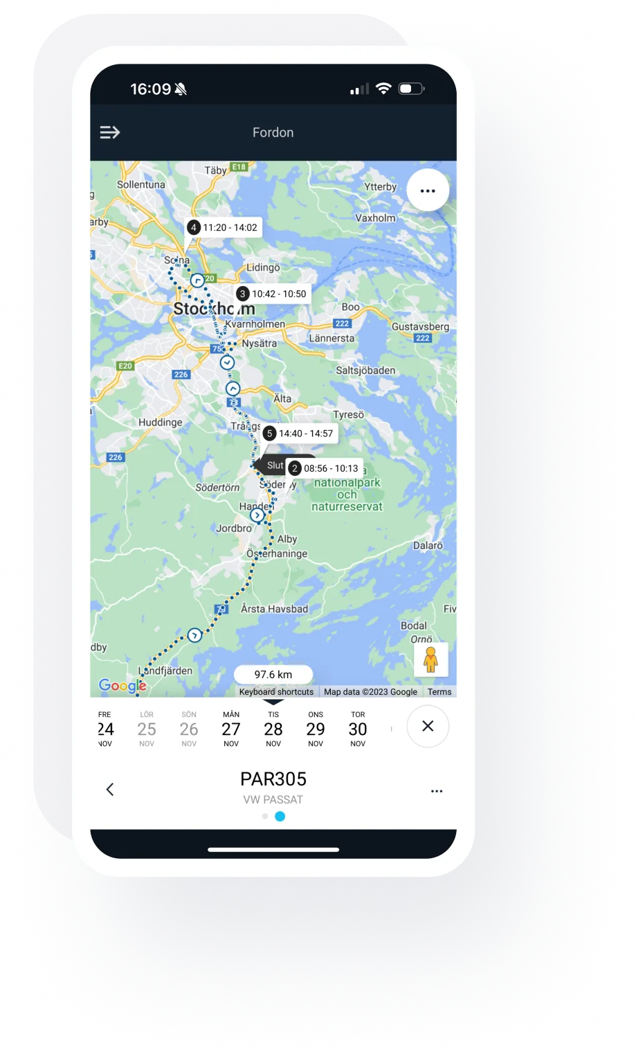 Realtidsspårning med GPS