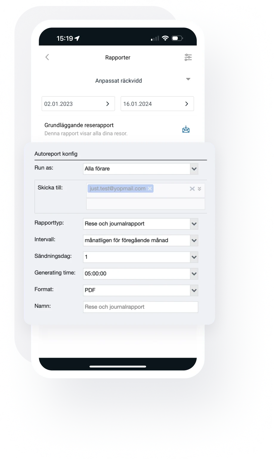 Automatisk rapportering